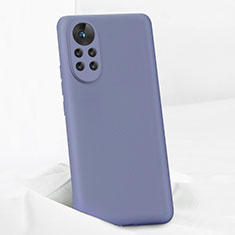 Silikon Hülle Handyhülle Ultra Dünn Flexible Schutzhülle 360 Grad Ganzkörper Tasche für Huawei Nova 8 5G Lavendel Grau