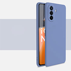 Silikon Hülle Handyhülle Ultra Dünn Flexible Schutzhülle 360 Grad Ganzkörper Tasche für Huawei Nova Y70 Plus Lavendel Grau