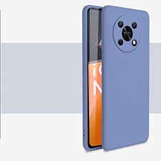 Silikon Hülle Handyhülle Ultra Dünn Flexible Schutzhülle 360 Grad Ganzkörper Tasche für Huawei Nova Y90 Lavendel Grau
