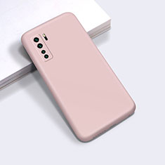 Silikon Hülle Handyhülle Ultra Dünn Flexible Schutzhülle 360 Grad Ganzkörper Tasche für Huawei P40 Lite 5G Rosa