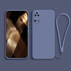 Silikon Hülle Handyhülle Ultra Dünn Flexible Schutzhülle 360 Grad Ganzkörper Tasche für Huawei P50 Pro Lavendel Grau