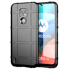 Silikon Hülle Handyhülle Ultra Dünn Flexible Schutzhülle 360 Grad Ganzkörper Tasche für Motorola Moto E7 (2020) Schwarz