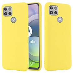 Silikon Hülle Handyhülle Ultra Dünn Flexible Schutzhülle 360 Grad Ganzkörper Tasche für Motorola Moto G 5G Gelb