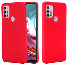 Silikon Hülle Handyhülle Ultra Dünn Flexible Schutzhülle 360 Grad Ganzkörper Tasche für Motorola Moto G30 Rot