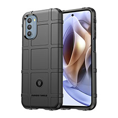 Silikon Hülle Handyhülle Ultra Dünn Flexible Schutzhülle 360 Grad Ganzkörper Tasche für Motorola Moto G31 Schwarz