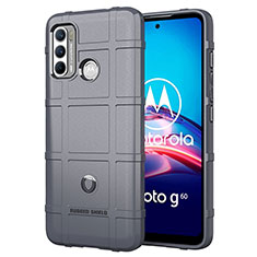 Silikon Hülle Handyhülle Ultra Dünn Flexible Schutzhülle 360 Grad Ganzkörper Tasche für Motorola Moto G40 Fusion Grau