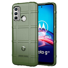 Silikon Hülle Handyhülle Ultra Dünn Flexible Schutzhülle 360 Grad Ganzkörper Tasche für Motorola Moto G40 Fusion Grün