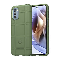 Silikon Hülle Handyhülle Ultra Dünn Flexible Schutzhülle 360 Grad Ganzkörper Tasche für Motorola Moto G41 Grün