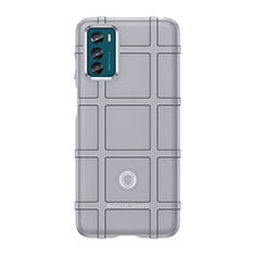 Silikon Hülle Handyhülle Ultra Dünn Flexible Schutzhülle 360 Grad Ganzkörper Tasche für Motorola Moto G42 Grau