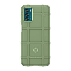Silikon Hülle Handyhülle Ultra Dünn Flexible Schutzhülle 360 Grad Ganzkörper Tasche für Motorola Moto G42 Grün
