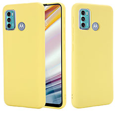 Silikon Hülle Handyhülle Ultra Dünn Flexible Schutzhülle 360 Grad Ganzkörper Tasche für Motorola Moto G60 Gelb