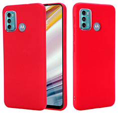 Silikon Hülle Handyhülle Ultra Dünn Flexible Schutzhülle 360 Grad Ganzkörper Tasche für Motorola Moto G60 Rot