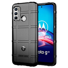 Silikon Hülle Handyhülle Ultra Dünn Flexible Schutzhülle 360 Grad Ganzkörper Tasche für Motorola Moto G60 Schwarz