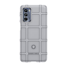 Silikon Hülle Handyhülle Ultra Dünn Flexible Schutzhülle 360 Grad Ganzkörper Tasche für Motorola Moto G62 5G Grau