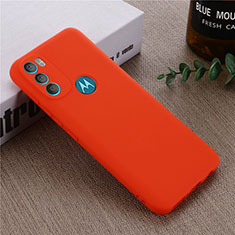 Silikon Hülle Handyhülle Ultra Dünn Flexible Schutzhülle 360 Grad Ganzkörper Tasche für Motorola Moto G71 5G Rot
