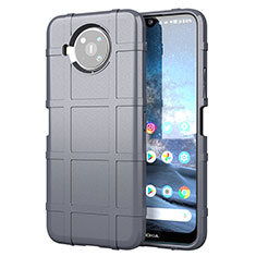 Silikon Hülle Handyhülle Ultra Dünn Flexible Schutzhülle 360 Grad Ganzkörper Tasche für Nokia 8.3 5G Grau