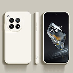 Silikon Hülle Handyhülle Ultra Dünn Flexible Schutzhülle 360 Grad Ganzkörper Tasche für OnePlus 12R 5G Weiß
