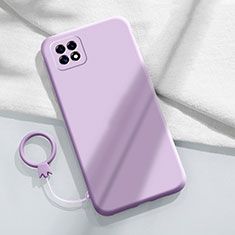Silikon Hülle Handyhülle Ultra Dünn Flexible Schutzhülle 360 Grad Ganzkörper Tasche für Oppo A73 5G Violett