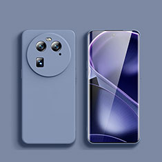 Silikon Hülle Handyhülle Ultra Dünn Flexible Schutzhülle 360 Grad Ganzkörper Tasche für Oppo Find X6 5G Lavendel Grau