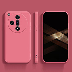 Silikon Hülle Handyhülle Ultra Dünn Flexible Schutzhülle 360 Grad Ganzkörper Tasche für Oppo Find X7 5G Pink
