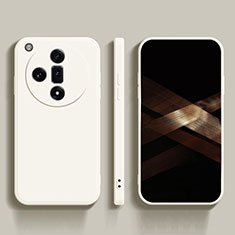 Silikon Hülle Handyhülle Ultra Dünn Flexible Schutzhülle 360 Grad Ganzkörper Tasche für Oppo Find X7 5G Weiß