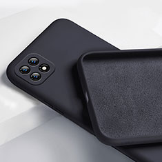 Silikon Hülle Handyhülle Ultra Dünn Flexible Schutzhülle 360 Grad Ganzkörper Tasche für Oppo Reno4 SE 5G Schwarz