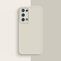 Silikon Hülle Handyhülle Ultra Dünn Flexible Schutzhülle 360 Grad Ganzkörper Tasche für Oppo Reno6 Pro+ Plus 5G Weiß