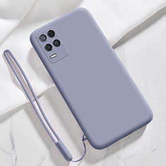 Silikon Hülle Handyhülle Ultra Dünn Flexible Schutzhülle 360 Grad Ganzkörper Tasche für Realme 9 5G India Lavendel Grau
