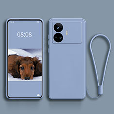 Silikon Hülle Handyhülle Ultra Dünn Flexible Schutzhülle 360 Grad Ganzkörper Tasche für Realme GT Neo5 SE 5G Lavendel Grau