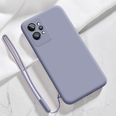 Silikon Hülle Handyhülle Ultra Dünn Flexible Schutzhülle 360 Grad Ganzkörper Tasche für Realme GT2 Pro 5G Lavendel Grau