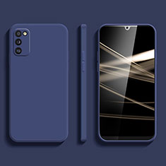 Silikon Hülle Handyhülle Ultra Dünn Flexible Schutzhülle 360 Grad Ganzkörper Tasche für Samsung Galaxy A02s Blau