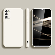 Silikon Hülle Handyhülle Ultra Dünn Flexible Schutzhülle 360 Grad Ganzkörper Tasche für Samsung Galaxy A02s Weiß