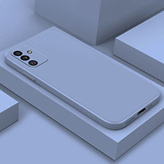 Silikon Hülle Handyhülle Ultra Dünn Flexible Schutzhülle 360 Grad Ganzkörper Tasche für Samsung Galaxy A14 5G Lavendel Grau