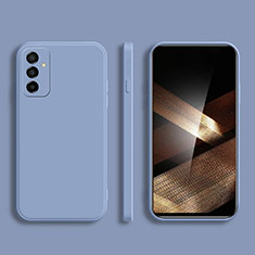 Silikon Hülle Handyhülle Ultra Dünn Flexible Schutzhülle 360 Grad Ganzkörper Tasche für Samsung Galaxy A15 5G Lavendel Grau