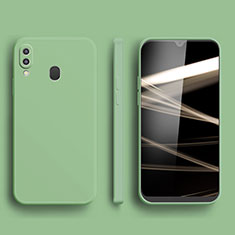 Silikon Hülle Handyhülle Ultra Dünn Flexible Schutzhülle 360 Grad Ganzkörper Tasche für Samsung Galaxy A20 Grün