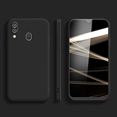 Silikon Hülle Handyhülle Ultra Dünn Flexible Schutzhülle 360 Grad Ganzkörper Tasche für Samsung Galaxy A20e Schwarz