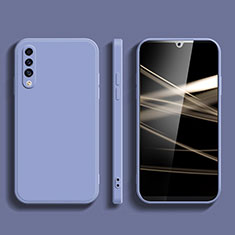 Silikon Hülle Handyhülle Ultra Dünn Flexible Schutzhülle 360 Grad Ganzkörper Tasche für Samsung Galaxy A30S Lavendel Grau
