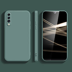 Silikon Hülle Handyhülle Ultra Dünn Flexible Schutzhülle 360 Grad Ganzkörper Tasche für Samsung Galaxy A50 Nachtgrün