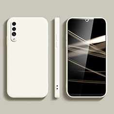 Silikon Hülle Handyhülle Ultra Dünn Flexible Schutzhülle 360 Grad Ganzkörper Tasche für Samsung Galaxy A50 Weiß