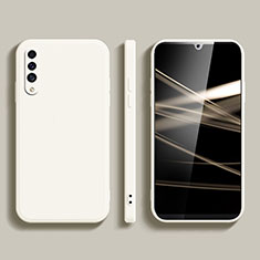 Silikon Hülle Handyhülle Ultra Dünn Flexible Schutzhülle 360 Grad Ganzkörper Tasche für Samsung Galaxy A50S Weiß