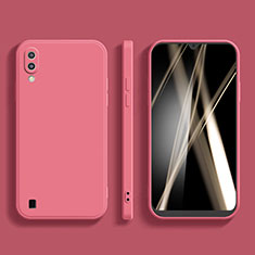Silikon Hülle Handyhülle Ultra Dünn Flexible Schutzhülle 360 Grad Ganzkörper Tasche für Samsung Galaxy M10 Pink