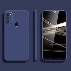 Silikon Hülle Handyhülle Ultra Dünn Flexible Schutzhülle 360 Grad Ganzkörper Tasche für Samsung Galaxy M21 (2021) Blau