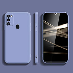 Silikon Hülle Handyhülle Ultra Dünn Flexible Schutzhülle 360 Grad Ganzkörper Tasche für Samsung Galaxy M21 (2021) Lavendel Grau