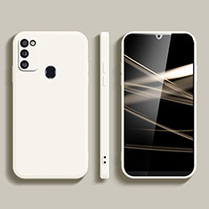 Silikon Hülle Handyhülle Ultra Dünn Flexible Schutzhülle 360 Grad Ganzkörper Tasche für Samsung Galaxy M21 (2021) Weiß