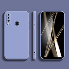Silikon Hülle Handyhülle Ultra Dünn Flexible Schutzhülle 360 Grad Ganzkörper Tasche für Samsung Galaxy M30 Lavendel Grau