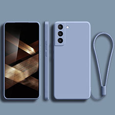 Silikon Hülle Handyhülle Ultra Dünn Flexible Schutzhülle 360 Grad Ganzkörper Tasche für Samsung Galaxy S24 Plus 5G Lavendel Grau