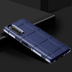 Silikon Hülle Handyhülle Ultra Dünn Flexible Schutzhülle 360 Grad Ganzkörper Tasche für Sony Xperia 5 Blau