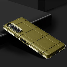 Silikon Hülle Handyhülle Ultra Dünn Flexible Schutzhülle 360 Grad Ganzkörper Tasche für Sony Xperia 5 Grün