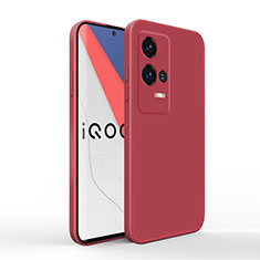 Silikon Hülle Handyhülle Ultra Dünn Flexible Schutzhülle 360 Grad Ganzkörper Tasche für Vivo iQOO 8 Pro 5G Rot