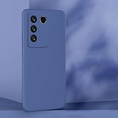 Silikon Hülle Handyhülle Ultra Dünn Flexible Schutzhülle 360 Grad Ganzkörper Tasche für Vivo V27 5G Blau